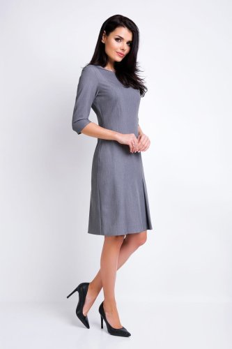 Sukienka w Kontrafałdy Szara AW158 
