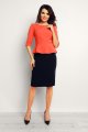 modne, bluzki, damskie, koralowe, pomarańczowe, sklep, online, m075