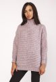 sweter, golf, róż, ciepły, zima, jesień, lswe116, sklep, online