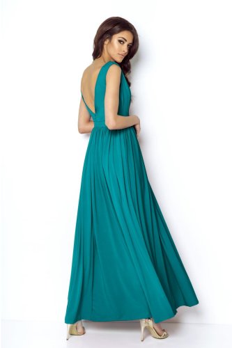 Niesamowita Długa Suknia z Dekoltem Morska 218