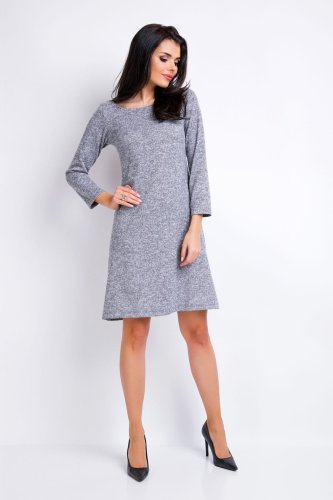 Sportowa Sukienka Trapez Szara AW162