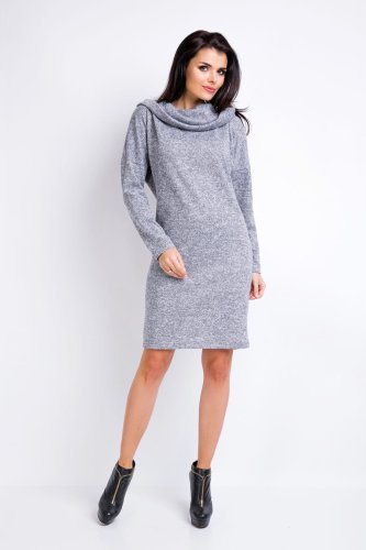 Sukienka z Kapturem Szara AW161
