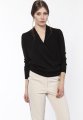 sweter, kopertowym, dekolcie, ,swe119, czarny, lanti, online