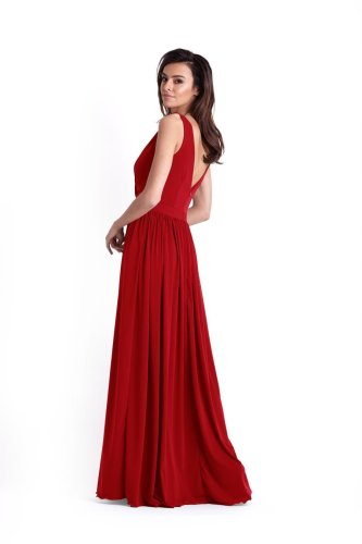 Wieczorowa Długa Sukienka Czerwona 238