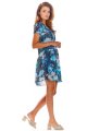 sukienka, letnia, zwiewna, mini, co dzień, kwiaty, aw298, sklep, besima, online
