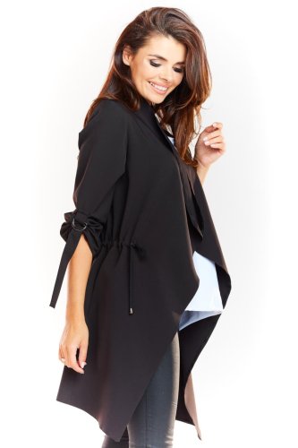 Luźny Żakiet Czarny AW335