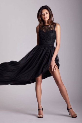 Elegancka Długa Sukienka Czarna 275