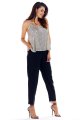 top, wieczorowy, beżowy, cekiny, seksowny, modny, besima, aw353