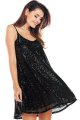 zmysłowe, seksowne, mini, sukienki, czarne, wieczorowe, cekinami