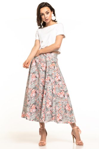 Długa Spódnica w Kwiaty TE313    