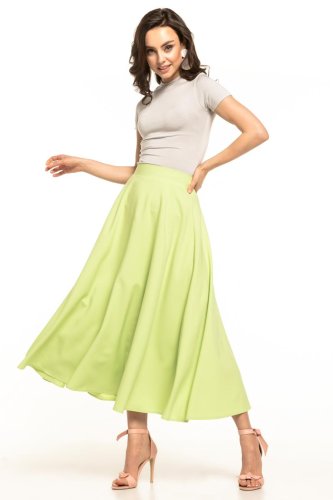 Długa Spódnica Jasnozielona TE304   