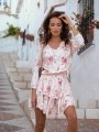 sukienka,  280, CHLOE, letnia, falbankami, kwiatki, sklep, besima, online