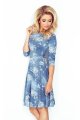 sukienka, jeans, rozkloszowana, kwiaty, sklep, besima, online