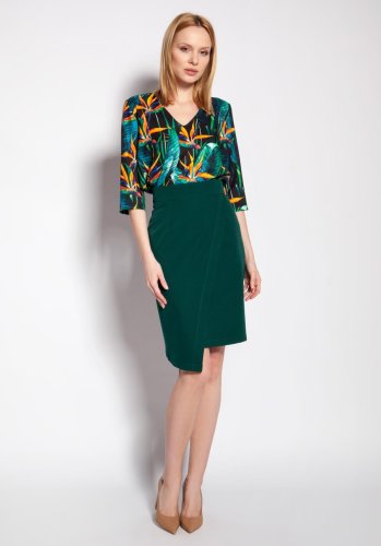 Dopasowana Spódnica Zielona LSP126