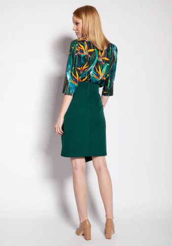 Dopasowana Spódnica Zielona LSP126