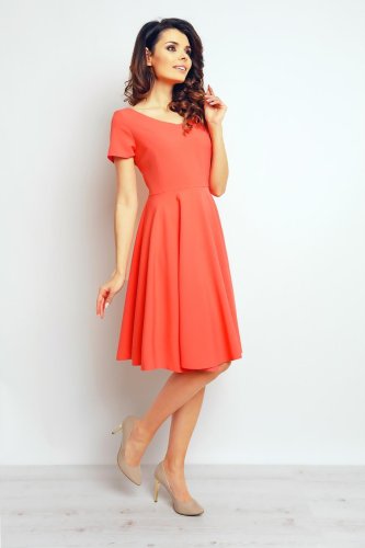 Sukienka Rozkloszowana Koralowa IN91