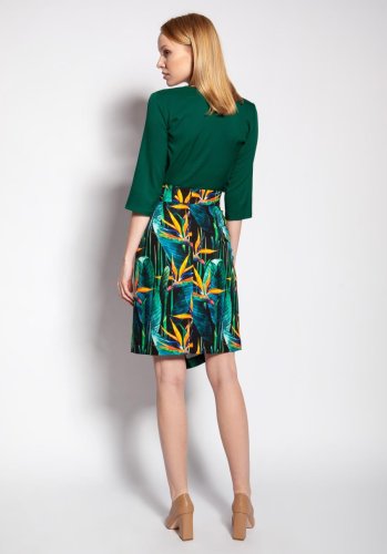 Dopasowana Spódnica w Kwiat Bambusa LSP127