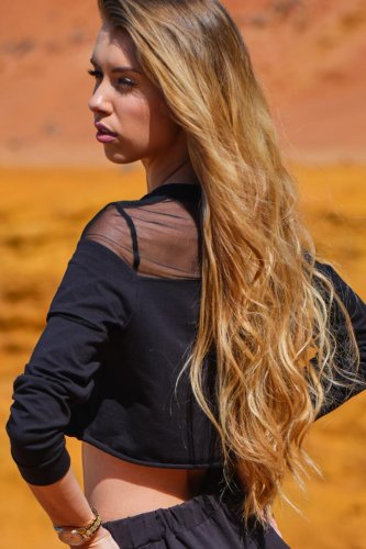 Dresowa Bluza Czarna IN237