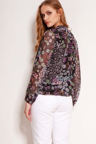 Elegancka Bluzka w Kwiaty LBLU150