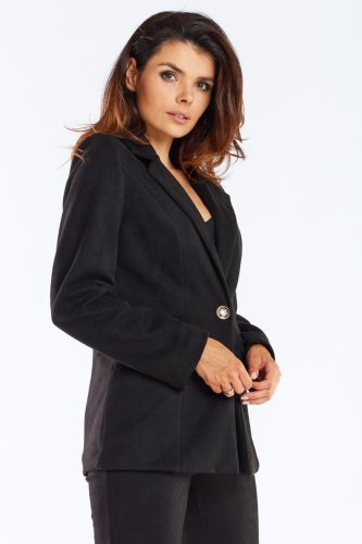 Elegancki Żakiet Czarny AW460 