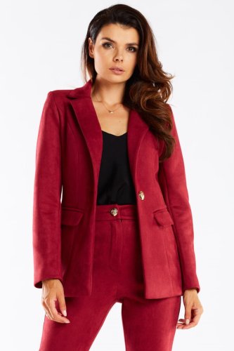 Elegancki Żakiet Bordowy AW460 