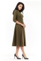 sukienki, khaki, dzienne, midi, modne, sklep, online IN155