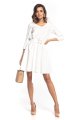 Dress - T350-sukienka-biała-paskiem-trapezowa.jpg