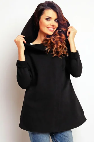 Bluza Damska z Kapturem Czarna M96