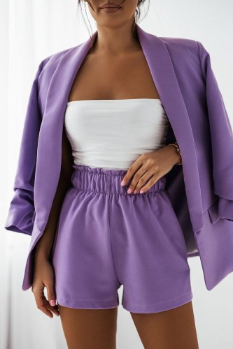 Komplet Marynarka + Spodenki Fiolet 334