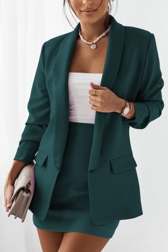 Elegancka Marynarka Butelkowa Zieleń M06 