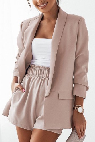 Elegancka Marynarka Beżowa M06  