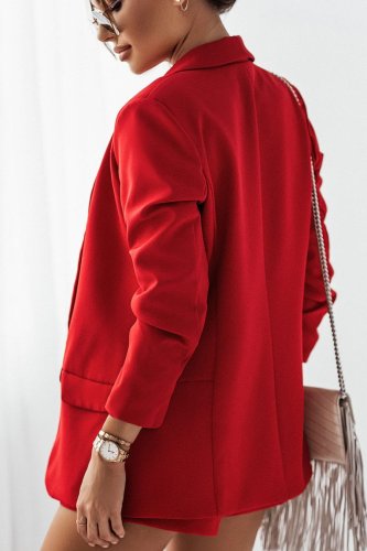 Elegancka Marynarka Czerwona M06   