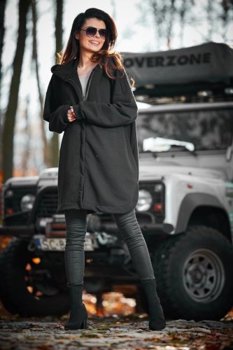 Sportowa Bluza z Kapturem Czarna IN281