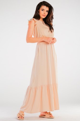 Długa Spódnica beżowa AW431