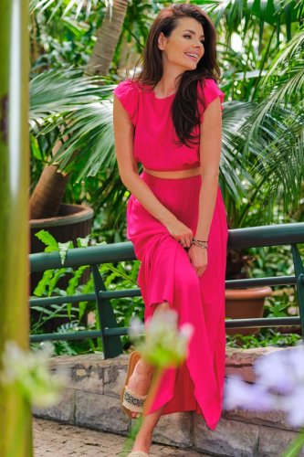 Długa Spódnica Fuksja AW431