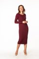 Dress - T365-prosta-bordo-sukienka-dopasowana-bawełna.jpg