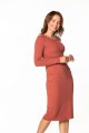 Dress - T365-polska-sukienka-ruda-dopasowana-bawełna.jpg