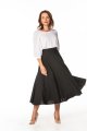 Skirt - T361-spódnica-czarna-rozcięciem-rozkloszowana-polska.jpg