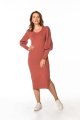 Dress - T367-rudy-sukienka-rozcięciem-polska-dopasowana.jpg