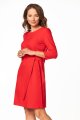Dress - T363-dzienna-sukienka-malionowy-polska-wiązaniem.jpg