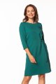 Dress - T363-polska-sukienka-szmaragdowa-wiązaniem-dzienna.jpg