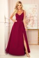 299-5 chiara elegancka dluga suknia bordowa