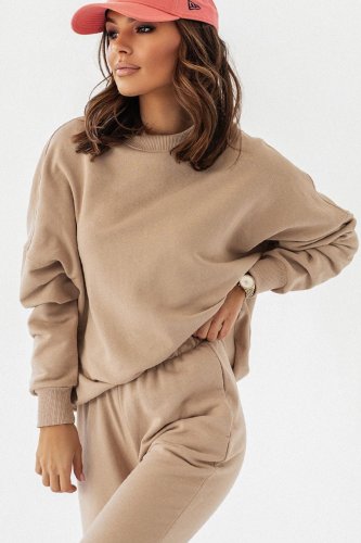 Bluza Dresowa Beżowa D30     