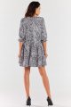 Sukienka A469 black-white pattern-4 8719  | 1018-Black-White pattern-LXL