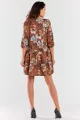 Sukienka A469 brown pattern-4 8720  | 1018-Brown pattern-LXL