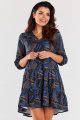 Sukienka A469 navy pattern-1 8721  | 1018-Navy pattern-SM