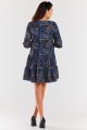 Sukienka A469 navy pattern-4 8721  | 1018-Navy pattern-SM