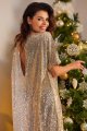 Sukienka A483 beige-2 8723  | 12462-Beige-ONE-SIZE