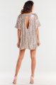 Sukienka A483 beige-6 8723  | 12462-Beige-ONE-SIZE