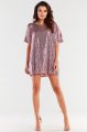 Sukienka A483 pink-2 8725  | 12462-Pink-ONE-SIZE